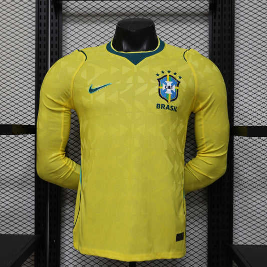 2026 Brazil Home World Cup Kit Long Sleeve Player Version