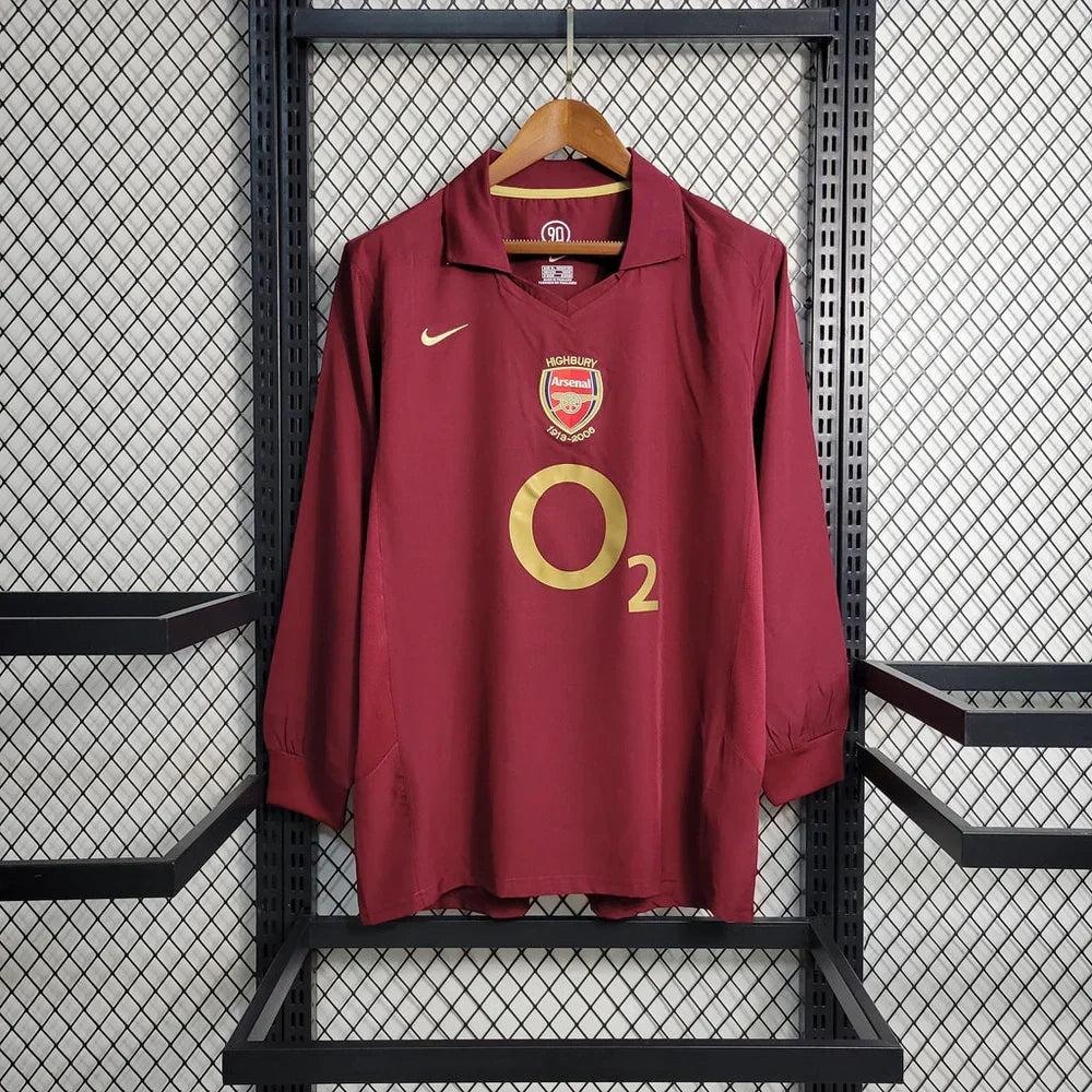 Maglia Home Arsenal Retrò 2005-2006 Maniche Lunghe