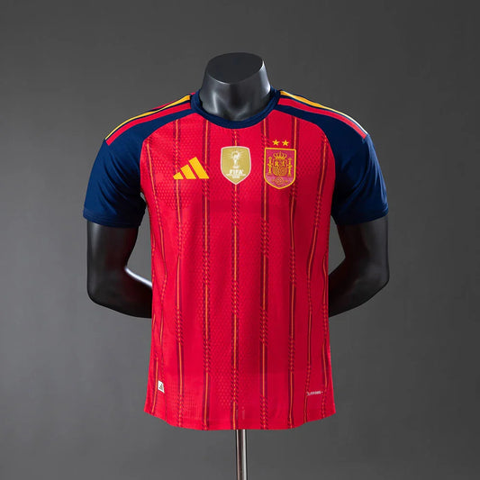 Maillot Domicile Coupe du Monde 2026 Espagne 2 Étoiles Version Joueur