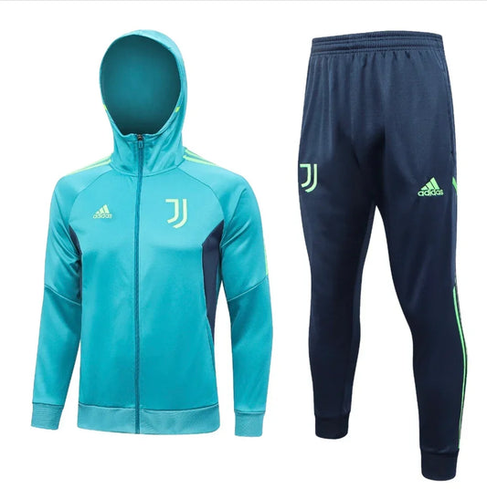 Survêtement Juventus Turquoise et Bleu Foncé