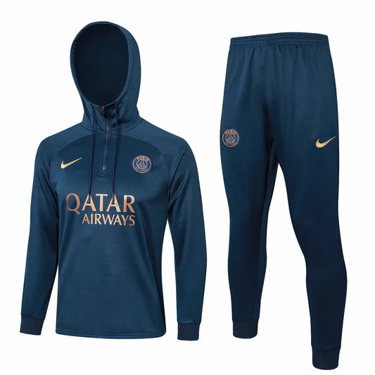 Survêtement PSG bleu foncé et or