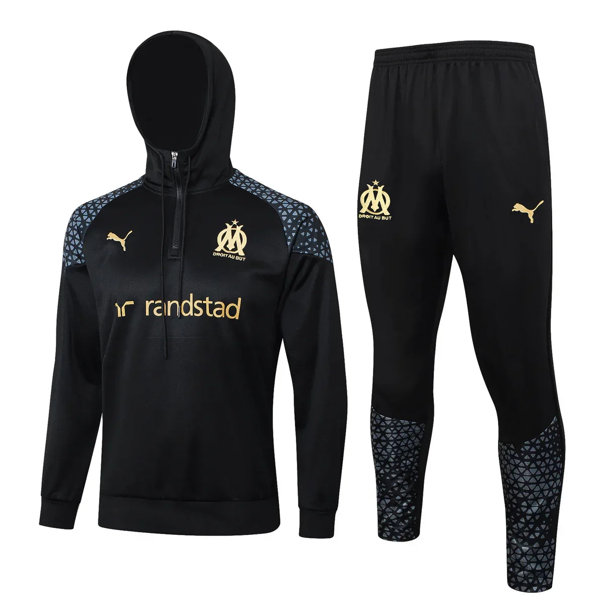 Survêtement noir et or Olympique de Marseille
