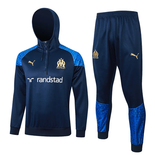 Tuta Olympique de Marseille blu scuro e oro