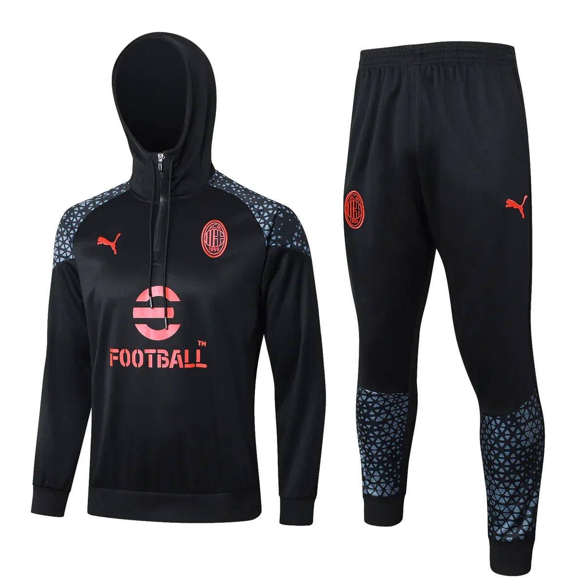Tuta Milan nera e rossa