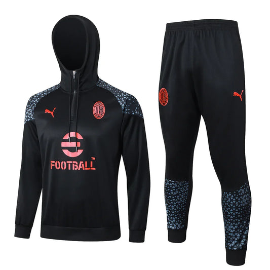 Survêtement noir et rouge AC Milan