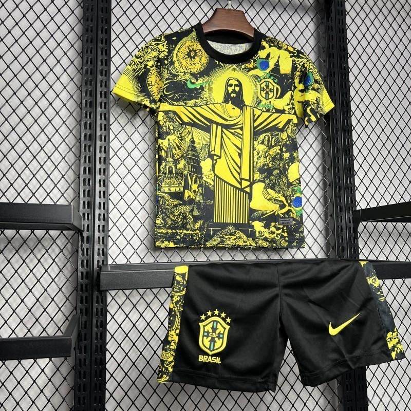 Brazil ”Jesus” Yellow Limited Jersey Kids Size