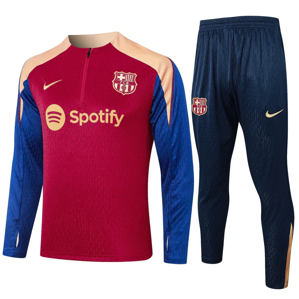 Tuta sportiva Barcellona blu scuro e rossa