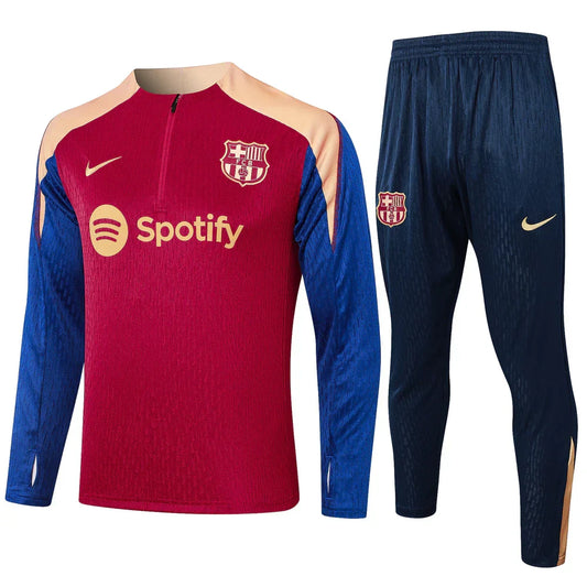 Survêtement FC Barcelone bleu foncé et rouge