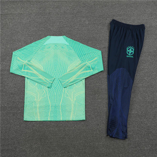 Survêtement Brésil bleu foncé et vert