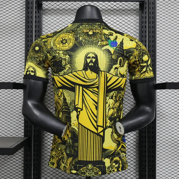 Maillot jaune édition limitée Brésil "Jésus"