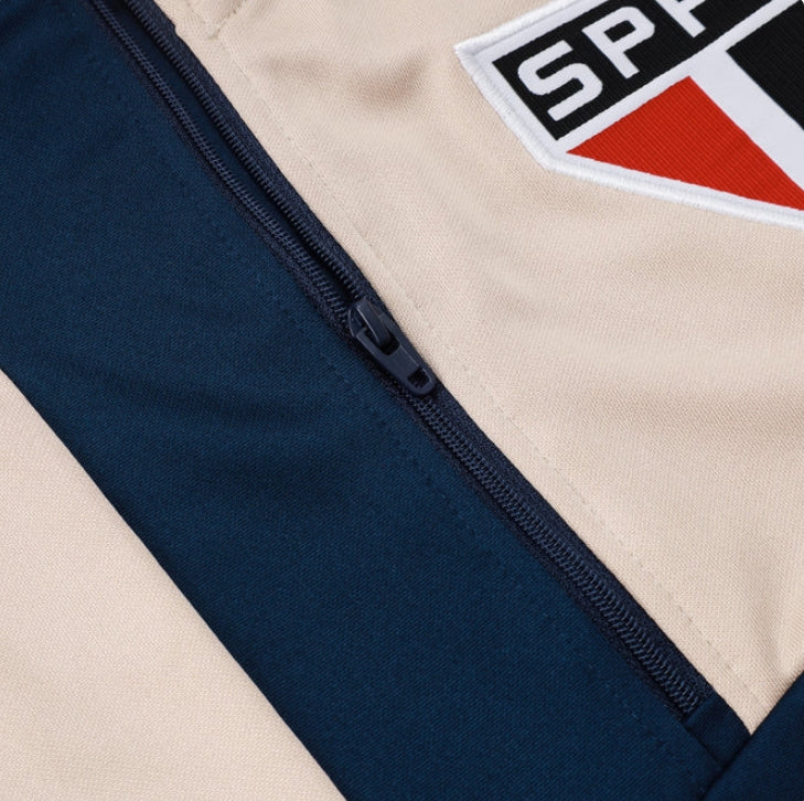 Tuta sportiva Sao Paolo blu scuro e beige