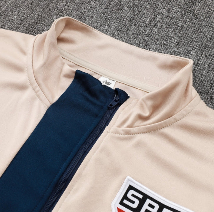 Tuta sportiva Sao Paolo blu scuro e beige