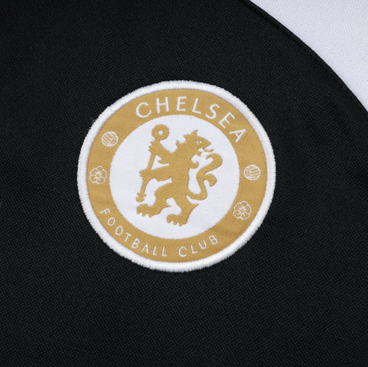 Survêtement Chelsea FC blanc et noir x or