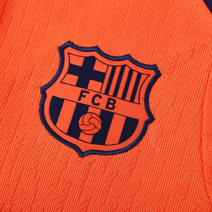 Tuta da ginnastica Barcellona arancione e blu 2025/2026
