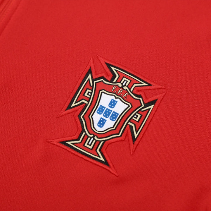 Tuta da ginnastica Portogallo rossa e nera 2025/2026