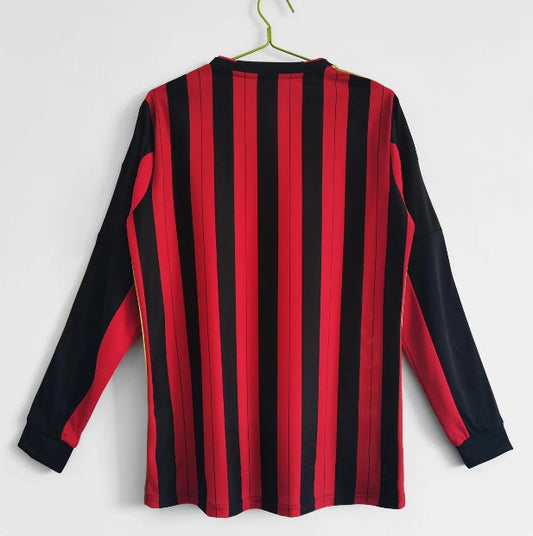 Maillot Domicile Rétro AC Milan Manches Longues 2013-2014