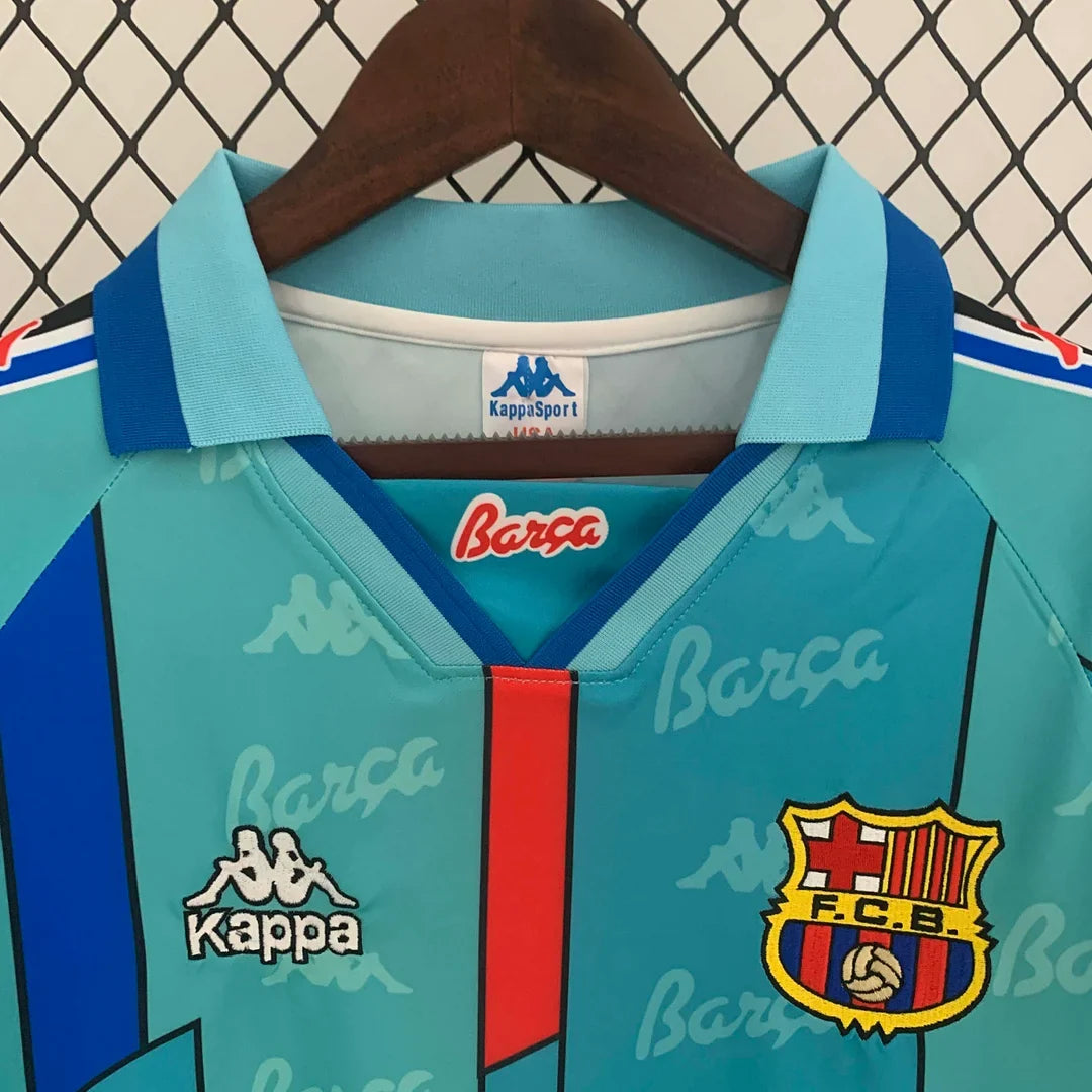 Maillot de foot rétro FC Barcelone extérieur 1995-1997 manches longues