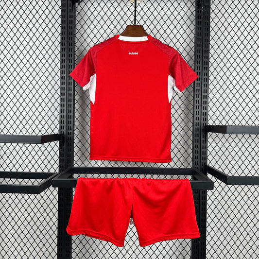2026 Svizzera Maglia Home Coppa del Mondo Taglia Bambino
