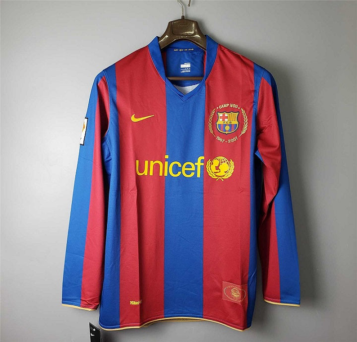 Maillot Rétro Domicile Manches Longues Barcelone 2007-2008