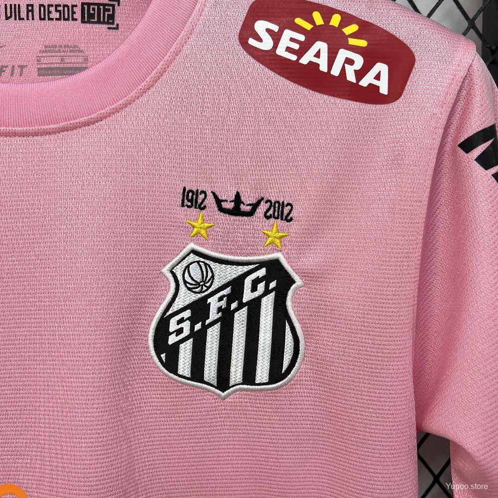 Maglia da casa Retro Santos 2012 Rosa in edizione limitata
