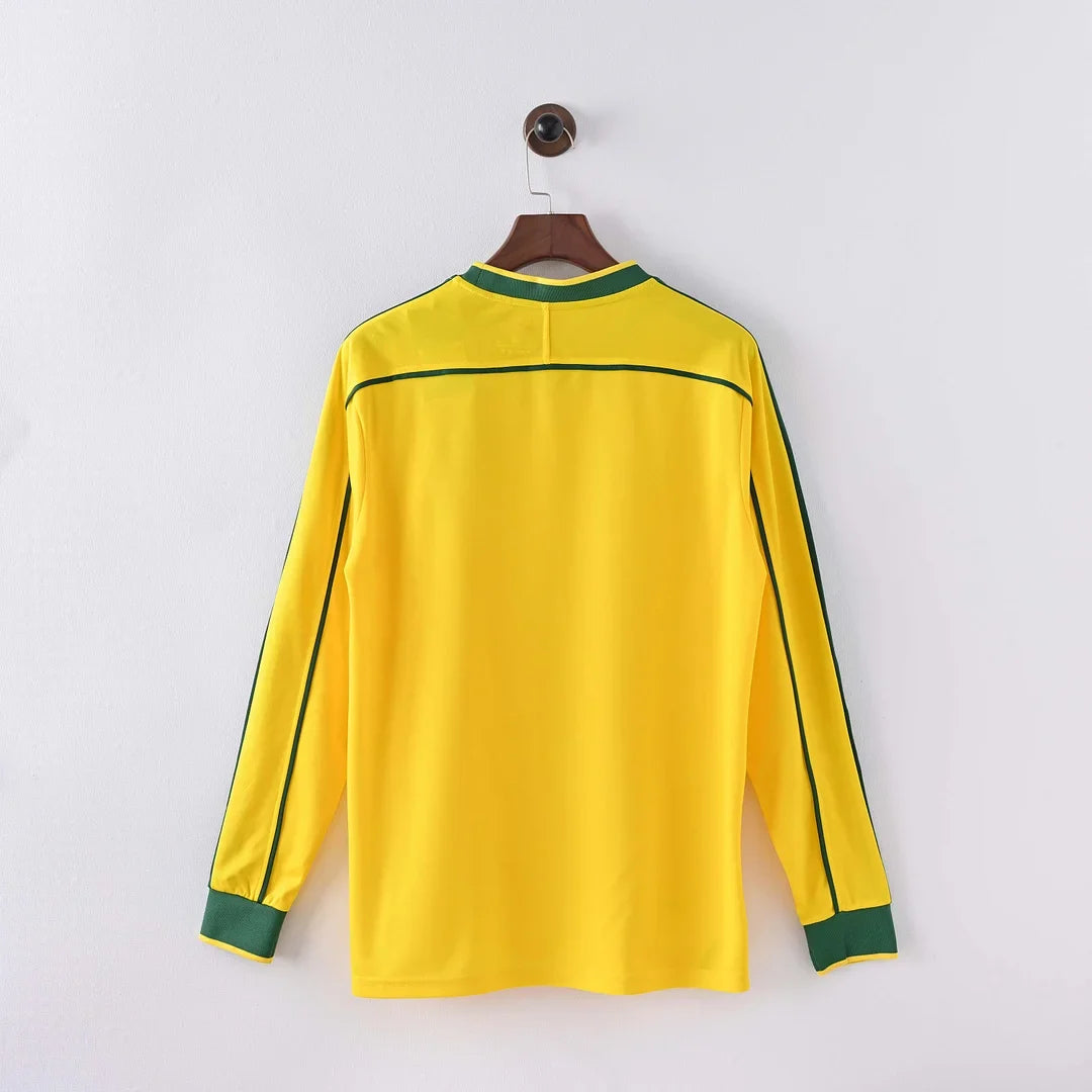 Maglia Brasile Home Retrò 1998 Manica Lunga