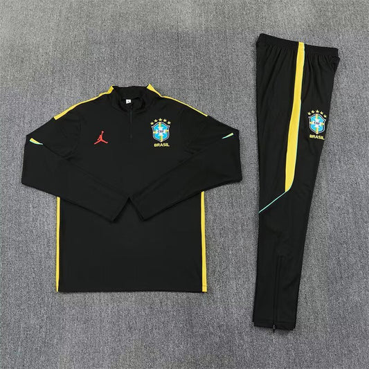 Survêtement noir et jaune Brésil 2026/2027