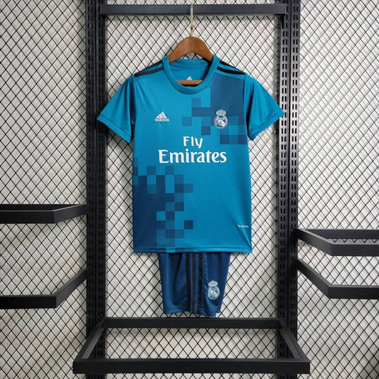 Kit da trasferta 2017/2018 retro Real Madrid (bambino)