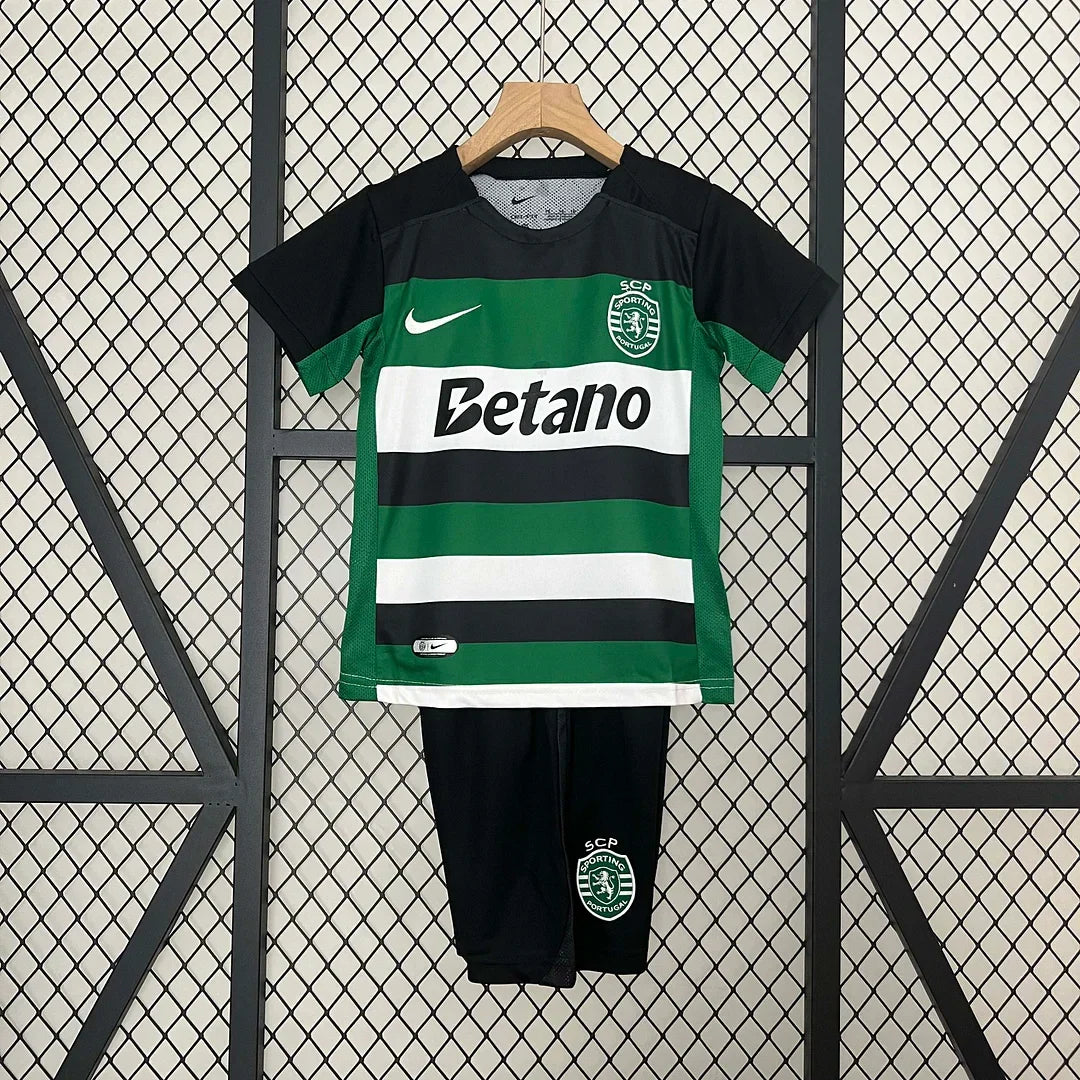 Divisa Casa Sporting Lisbona 2024/2025 Taglia Bambino
