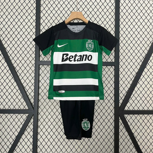Divisa Casa Sporting Lisbona 2024/2025 Taglia Bambino