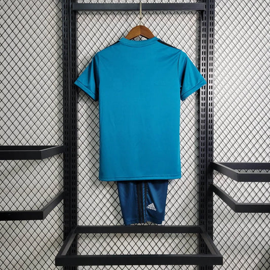 Kit da trasferta 2017/2018 retro Real Madrid (bambino)