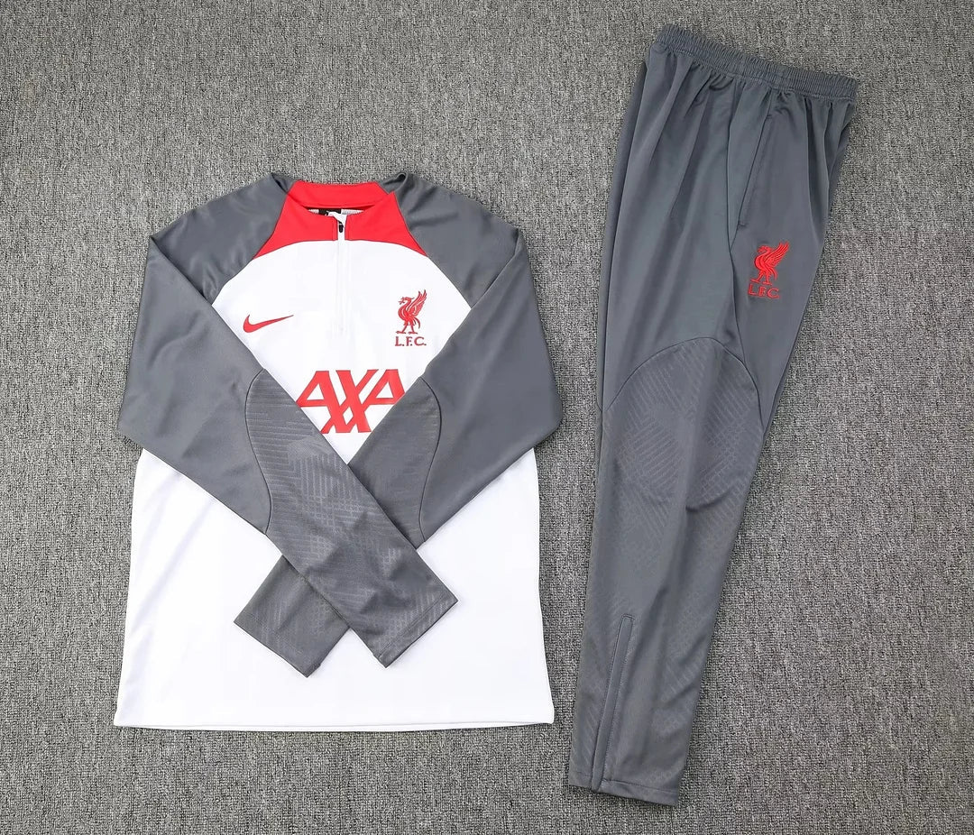 Survêtement Liverpool blanc et gris