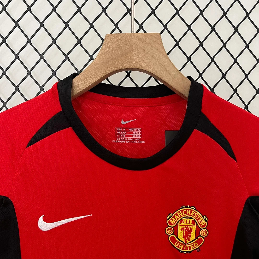 2002/2004 Maillot de Foot Rétro Enfant Manchester United Domicile