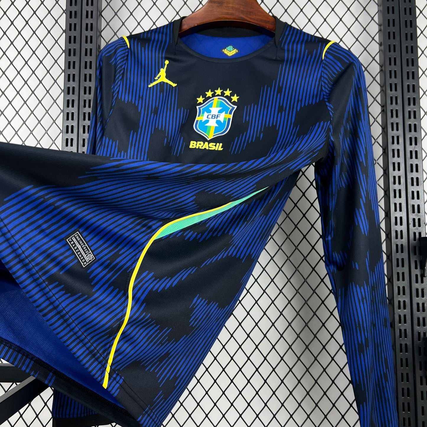 Maglia manica lunga da trasferta Brasile Mondiali 2026 versione tifoso