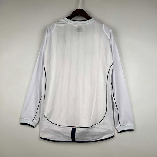 Maillot Domicile Angleterre Rétro 2002 Manches Longues