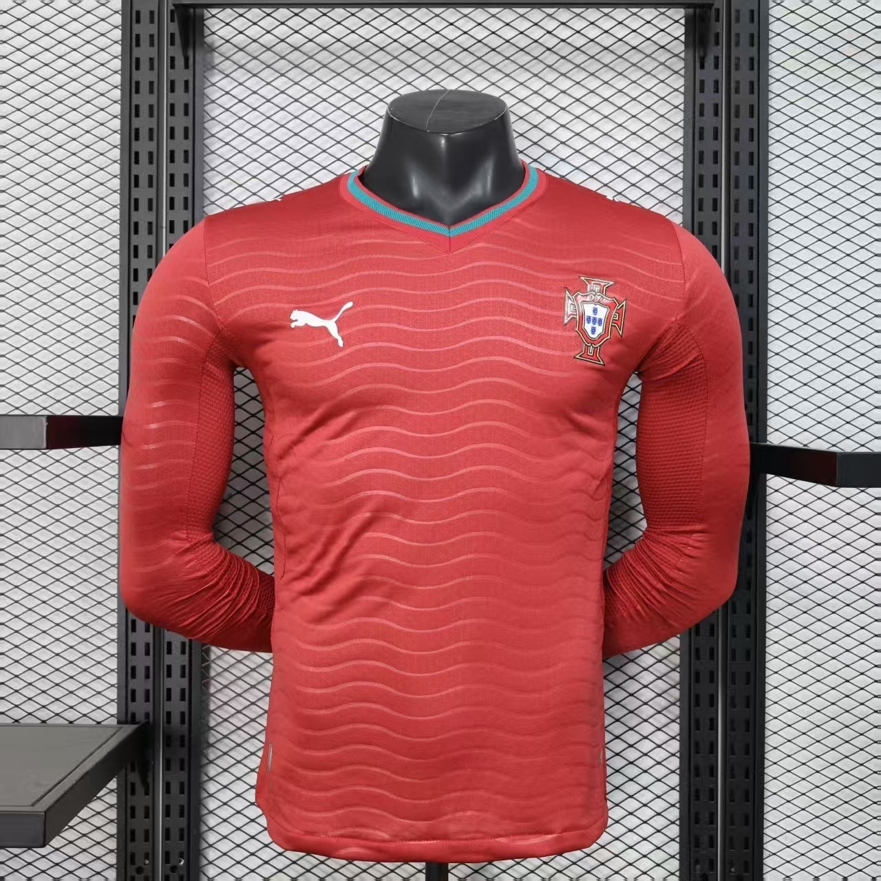 Maglia maniche lunghe versione giocatore Portogallo Home Coppa del Mondo 2026