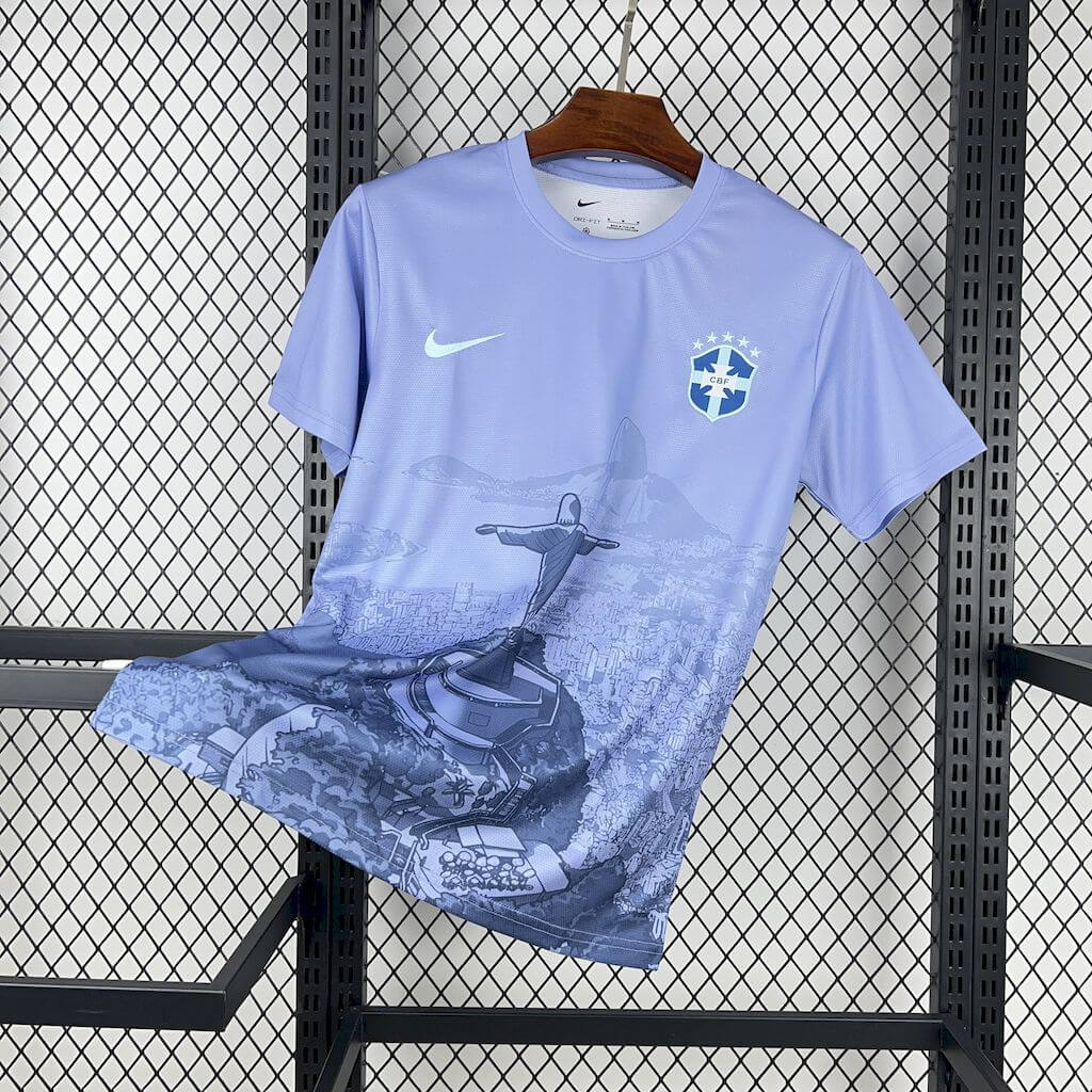 Maillot Brésil "Le Rédempteur" Bleu Clair Édition Limitée