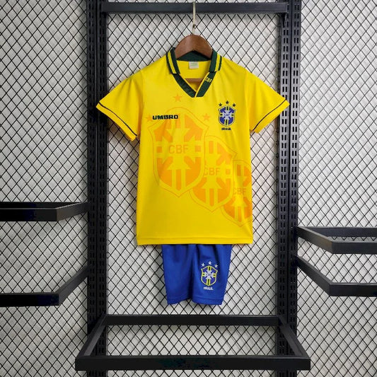Maglia Retrò Brasile Home 1994 Taglia Bambino
