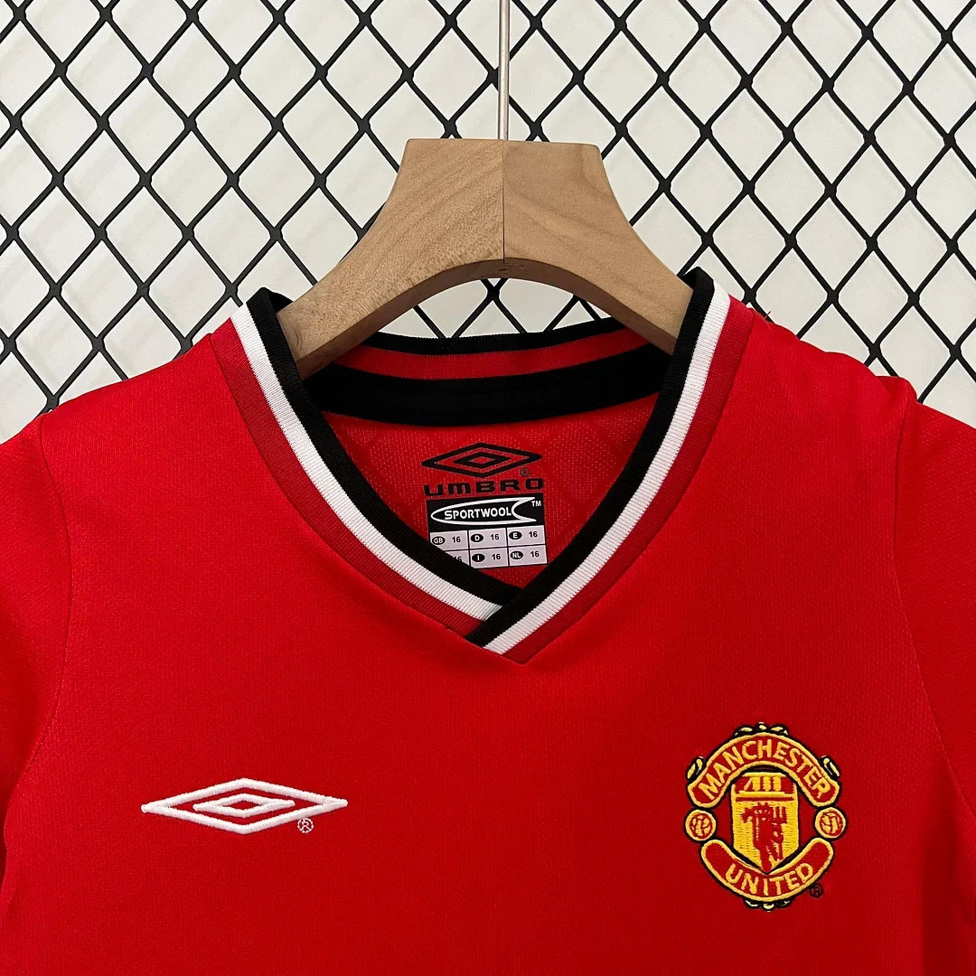 Maillot domicile Manchester United rétro 2000/2002 pour enfant