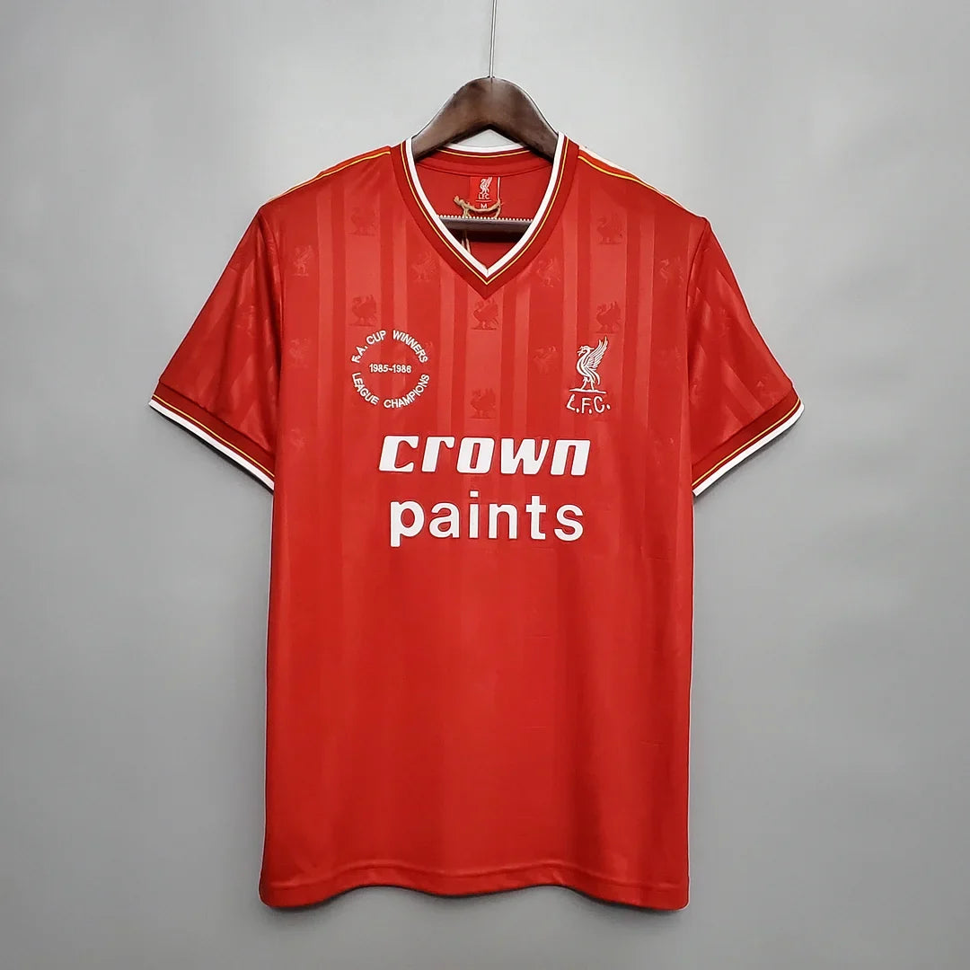 Liverpool Home 1985/1986 Maglia Retrò Campioni FA Cup e Campioni di Lega