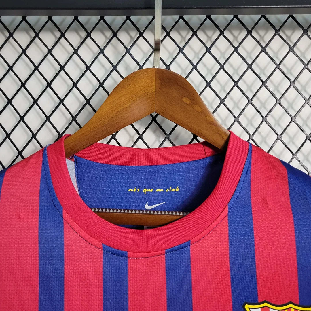 Maillot Rétro Domicile Barcelone 2011-2012 Manches Longues