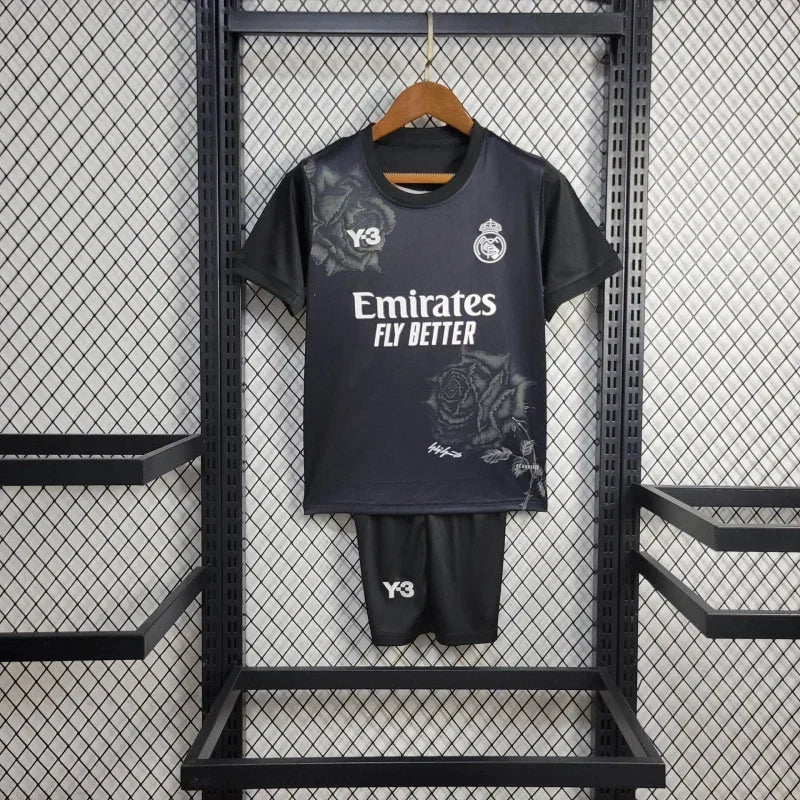 Real Madrid x Y3 2024/2025 Quarta Maglia Nera Taglia Bambino