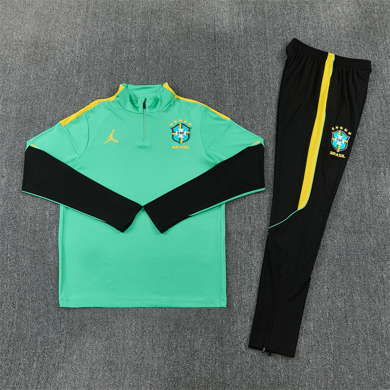 Tuta da ginnastica Brasile 2026/2027 Verde x Nera