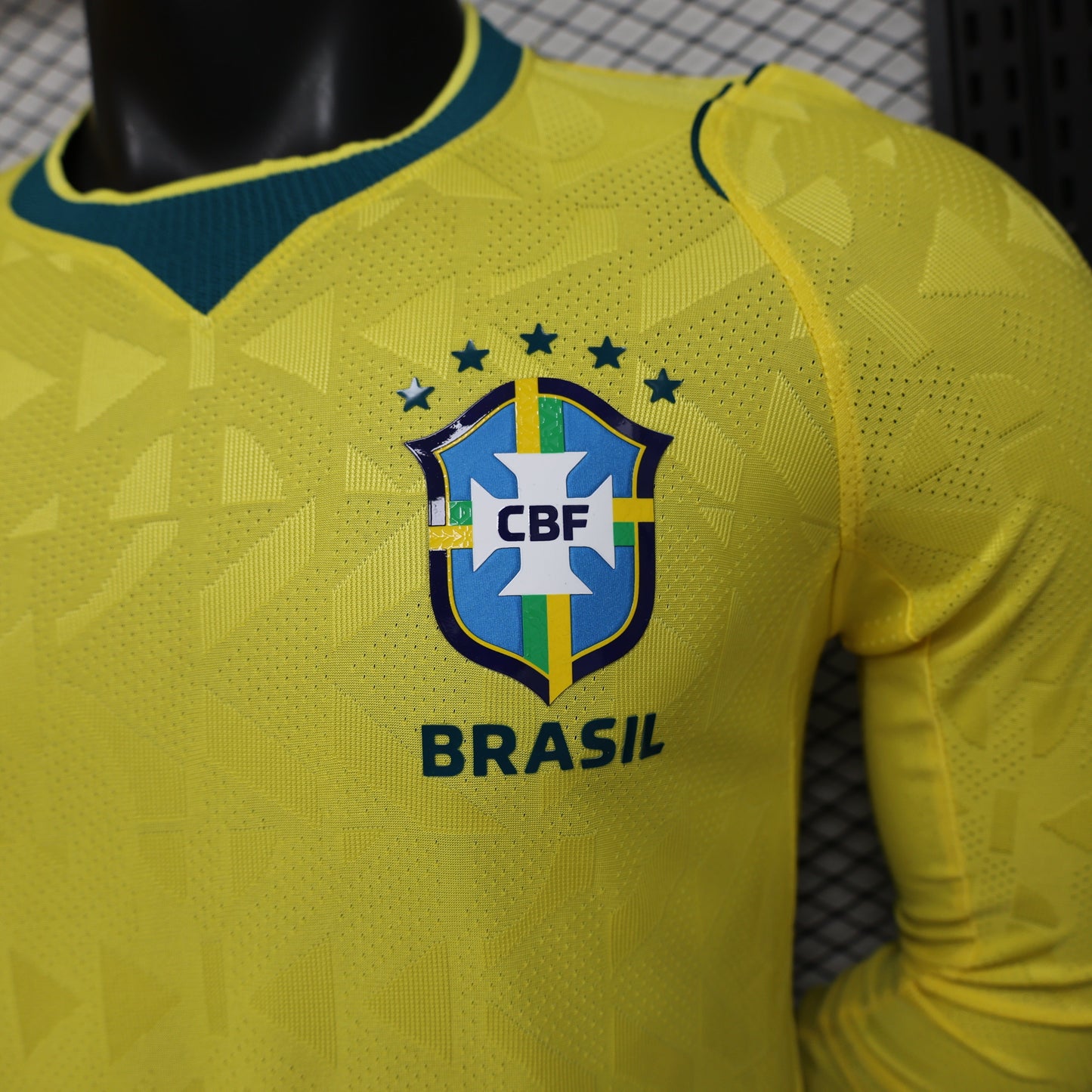 Maillot domicile manches longues version joueur Brésil Coupe du Monde 2026