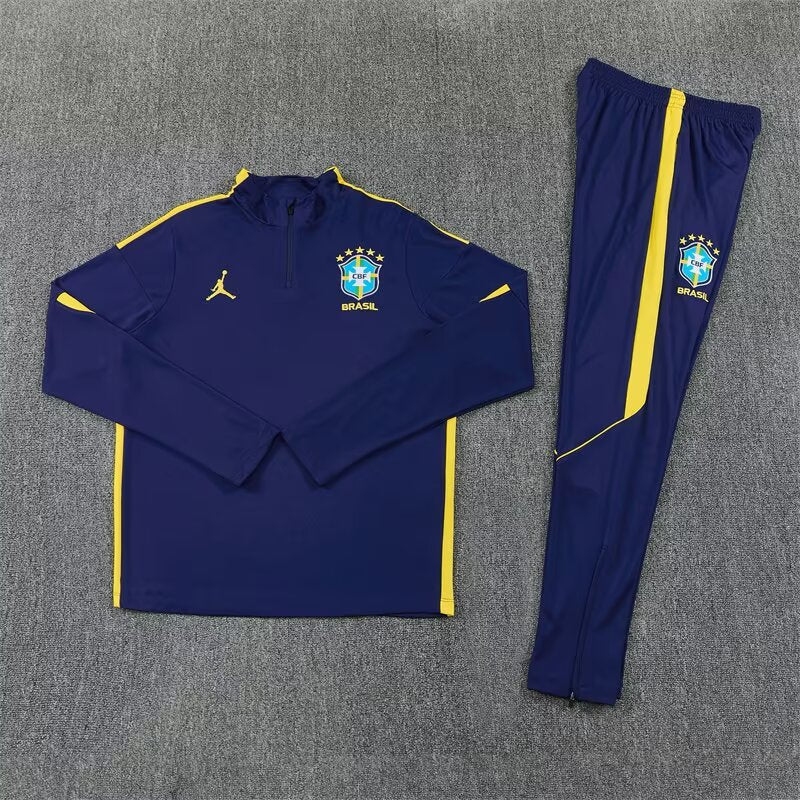 Survêtement Brésil bleu et jaune 2026/2027