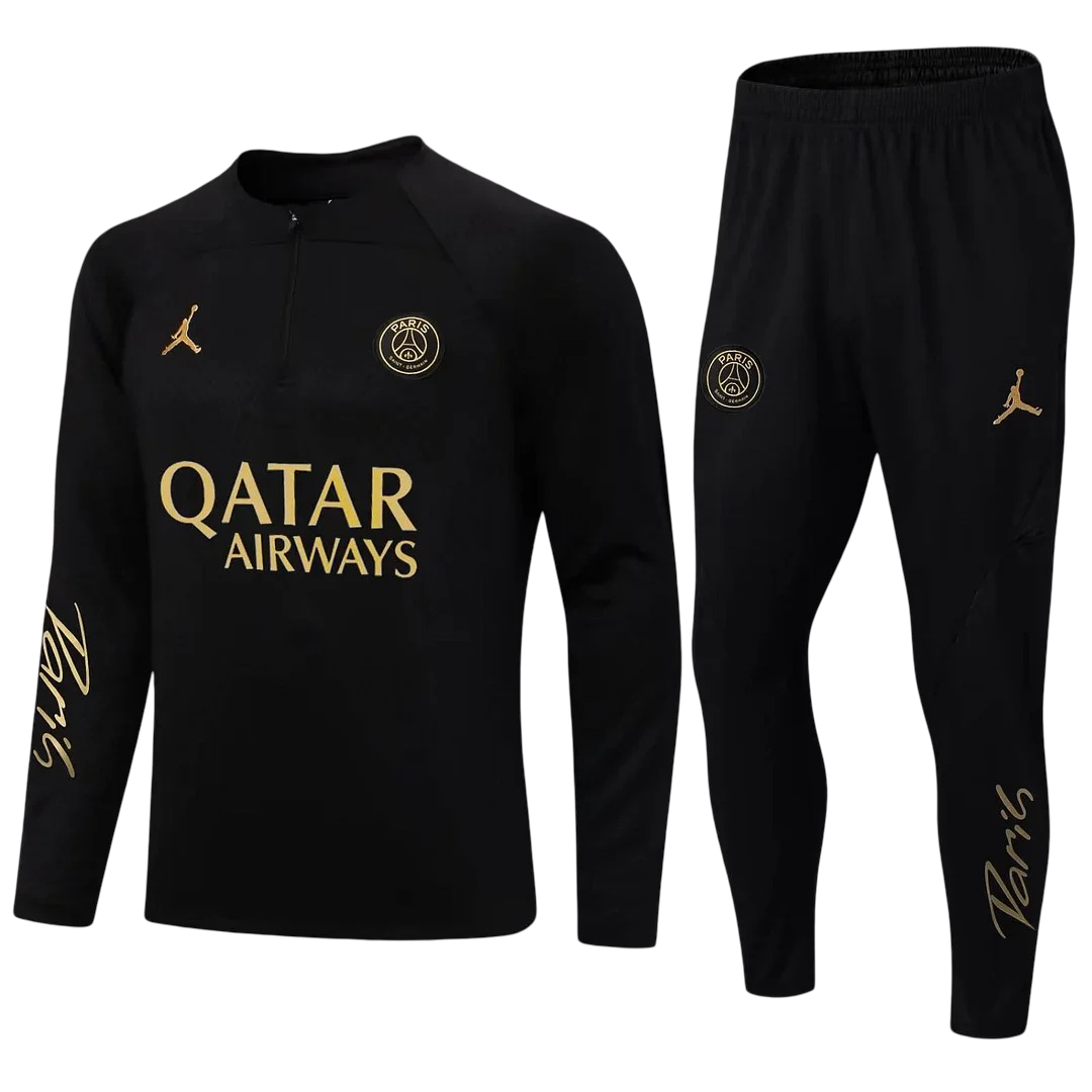 Survêtement noir et or PSG