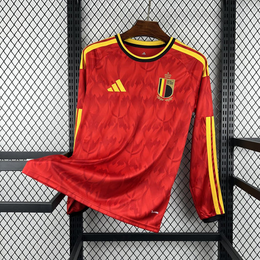 2026 Belgium Home World Cup Kit Long Sleeve Fan Version
