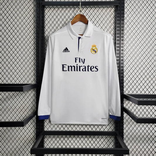Maillot Rétro Domicile Manches Longues Real Madrid 2016/2017