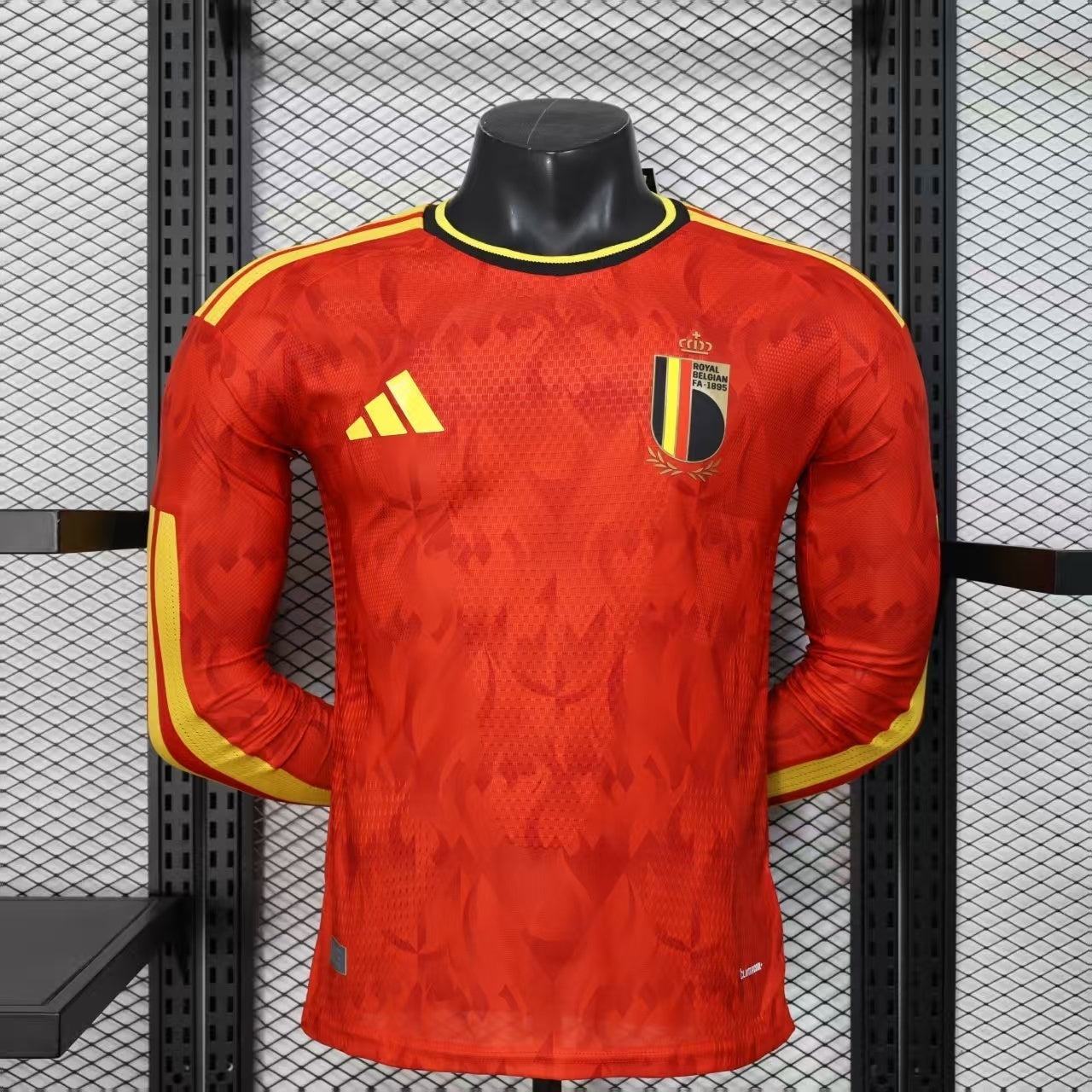 Maillot domicile Belgique Coupe du Monde 2026 manches longues version joueur