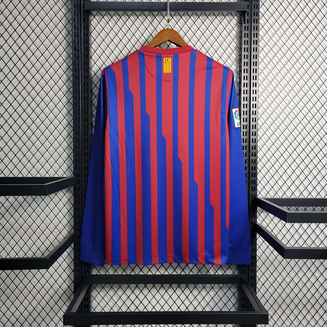 Maillot Rétro Domicile Barcelone 2011-2012 Manches Longues