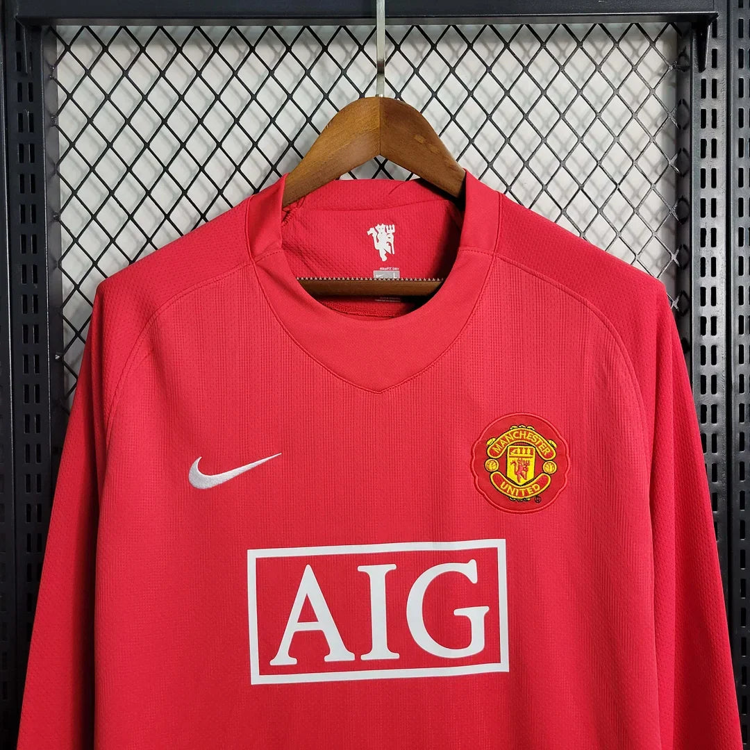 Manchester United Retro 2007-2008 Home Kit Long Sleeve